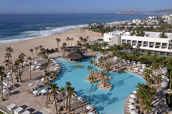Resort pool at Riu Palace Cabo San Lucas, host hotel for the EGT Cabo golf getaway