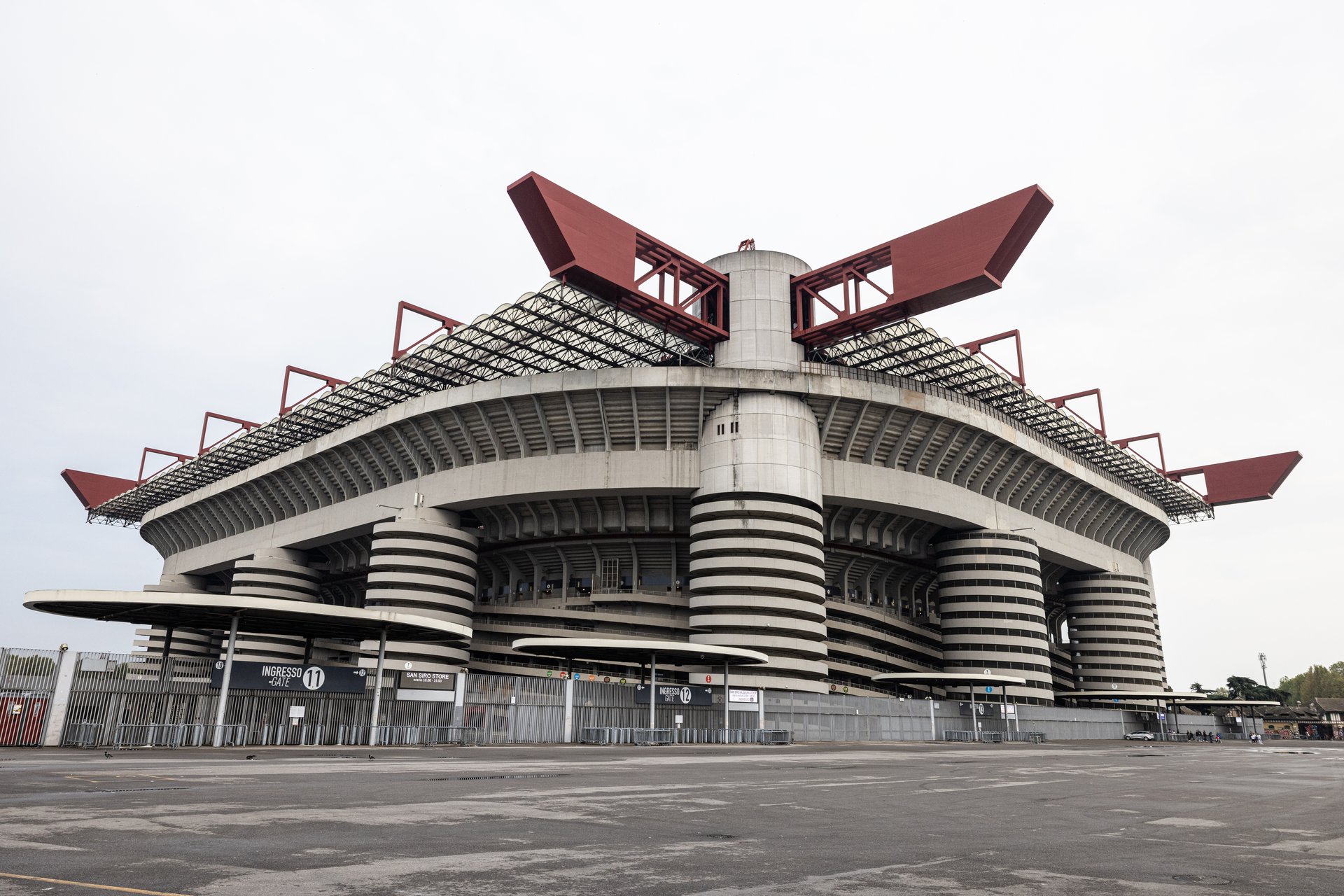 San Siro football stadium in Milan, home of AC Milan and Inter Milan